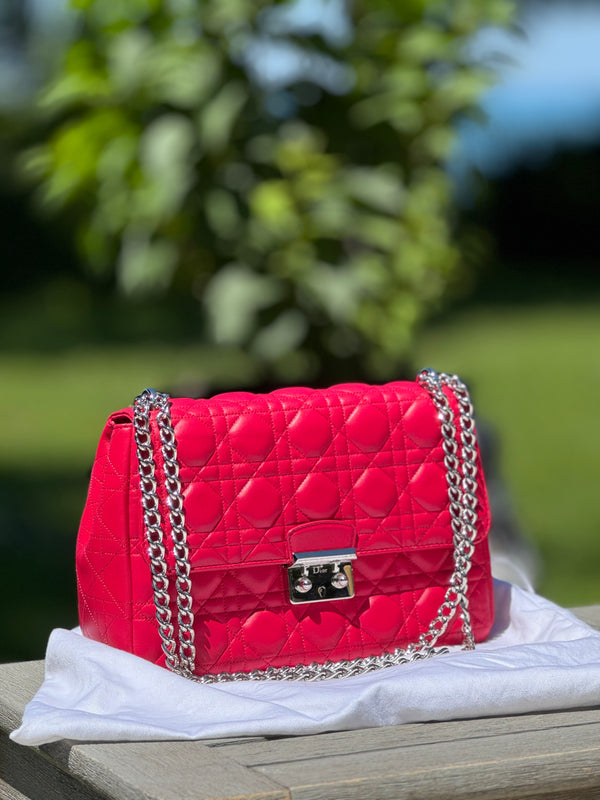 Dior Miss Dior Medium Pink Cannage quilted shoulder bag with SHW 2013