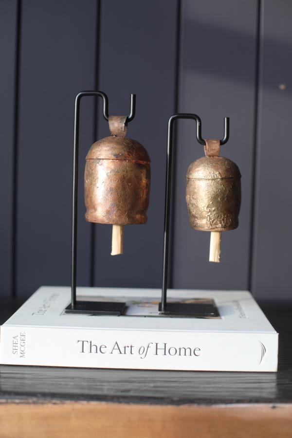 Vintage Inspired Iron Bell Stand Large