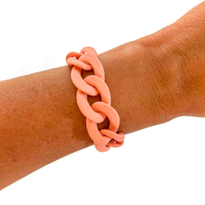 All Chunky Acrylic Chain Link Bracelet: Matte Amethyst