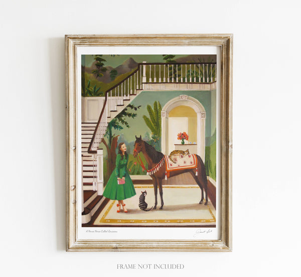 A House Horse Called Rousseau Art Print - 8.5x11