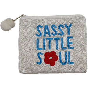 Sassy Little Soul Beaded Coin Pouch
