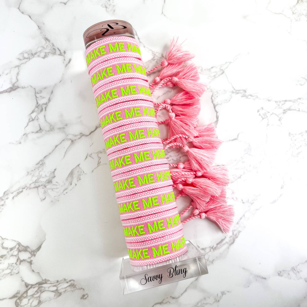 Margs Make Me Happy Embroidered Bracelet