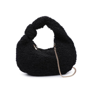 Charlene Sherpa Shearling Shoulder Bag: Tan