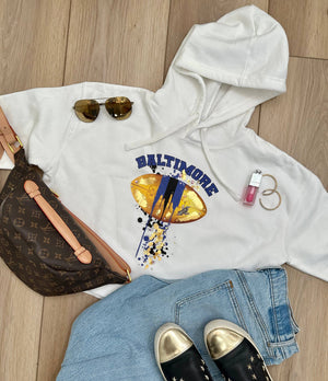 Football Drip Buffalo Bills Football graphic Cropped Hoodie