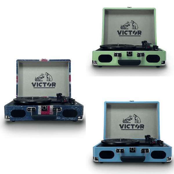 Victor Metro Plus Portable Dual Bluetooth Suitcase Turntable: RWB Union Jack
