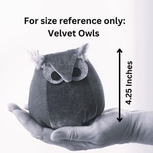 Velvet Owl Shelf Sitter - Bronze, Teal & Taupe