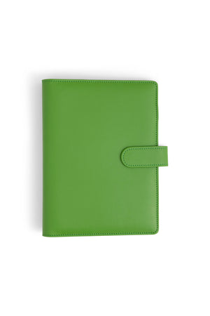 A5 Binder: 6 Hole with Elastic Pen Holder & Magnetic Closure: Yellow