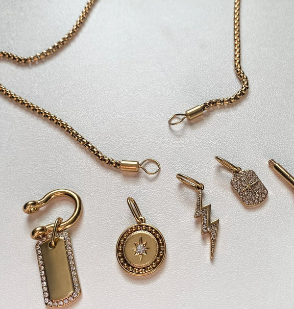 Mini Horse Bit Charm Necklace | Two-Tone Gold