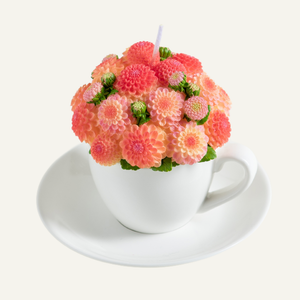 Dahlia Candle Bouquet - Orange