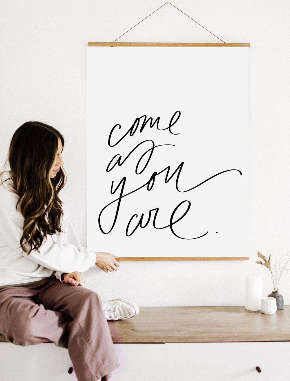 Large Poster: Come As You Are: With Banner Wood / Cotton Canvas