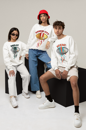 Football Drip Buffalo Bills Football graphic Cropped Hoodie