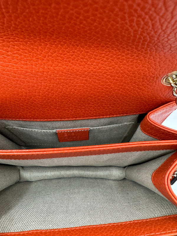 Gucci Dollar Calfskin Sun Orange Interlocking GG Crossbody bag GHW