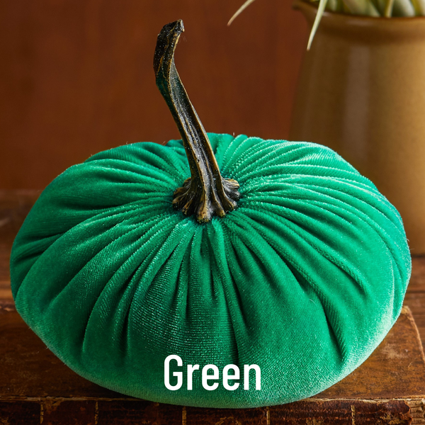 Velvet Pumpkins | Fall Mantel Décor & Thoughtful Gift - Large