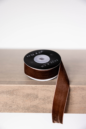 Ribbon Brown Velvet Christmas Decor Luxe B Co.: Medium