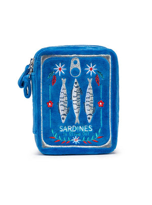 Sardine Can - Blue Velvet Jewelry Zip Case / Organizer
