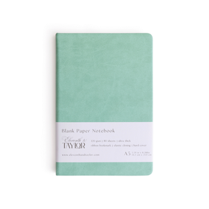 160 Page A5 Blank Journals: 120 GSM Thick Blank Card Stock: Yellow
