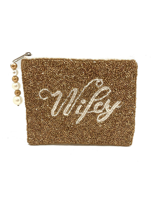 WIFEY  Beaded Coin Purse LAC-CP-1010