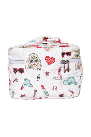 Music Girl Icons Cosmetic Make Up Bag: Light Pink