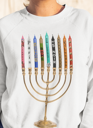 Fashion Menorah hanukkah Graphic Tee