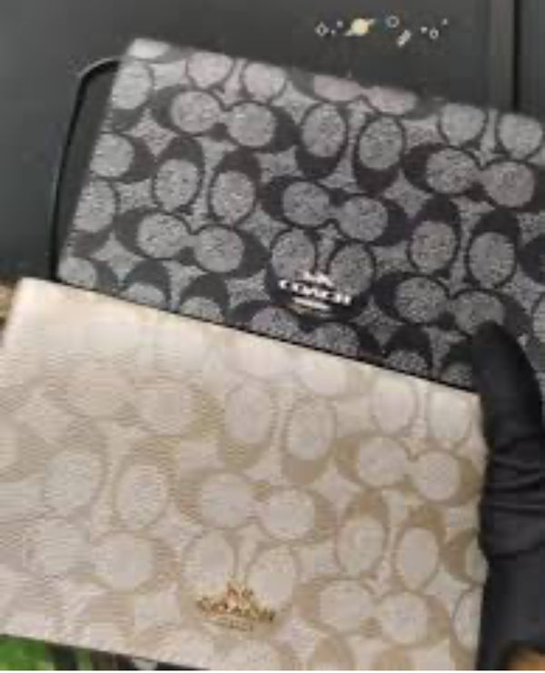 Coach Anna Foldover Clutch/Crossbody in Gunmetal Multi