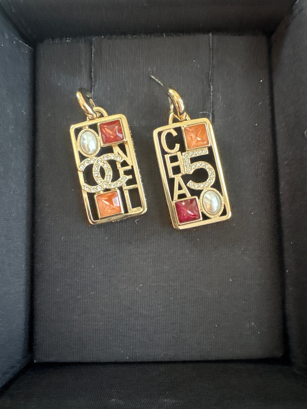 Chanel #5 CC earrings