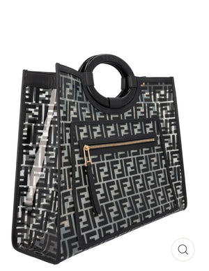 Fendi Runway Tote – Zucca Print, Black PVC