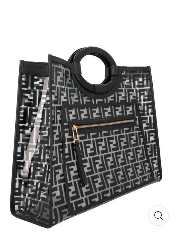 Fendi Runway Tote – Zucca Print, Black PVC