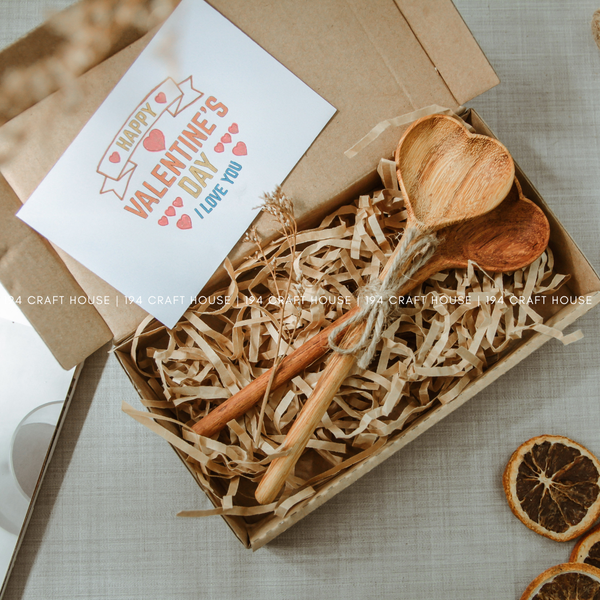 Made With Love Engraved Wooden Heart Spoon