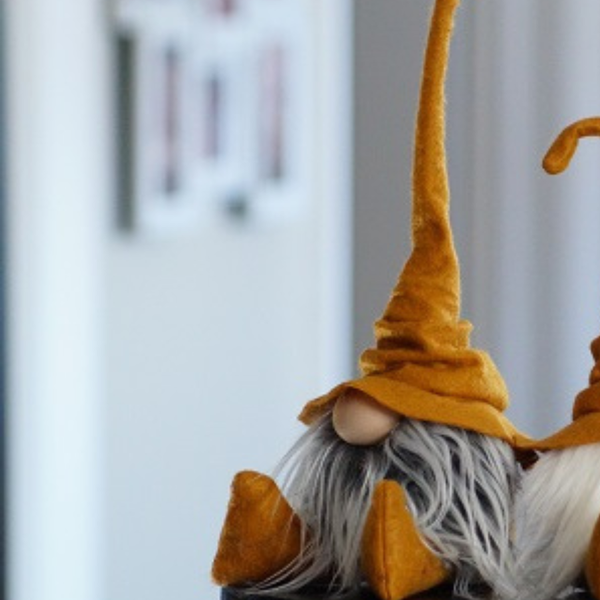 Fall Wizard Gnomes – Gold -Ivory Beard / Large
