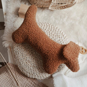 Dachshund Dog Cushion- Dog Plush Throw Pillow: Brown