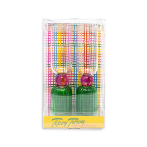 Tipsy Turvy Bar Glass Set, Colorblock