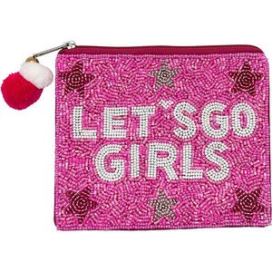 Let's Go Girls Beaded Coin Pouch