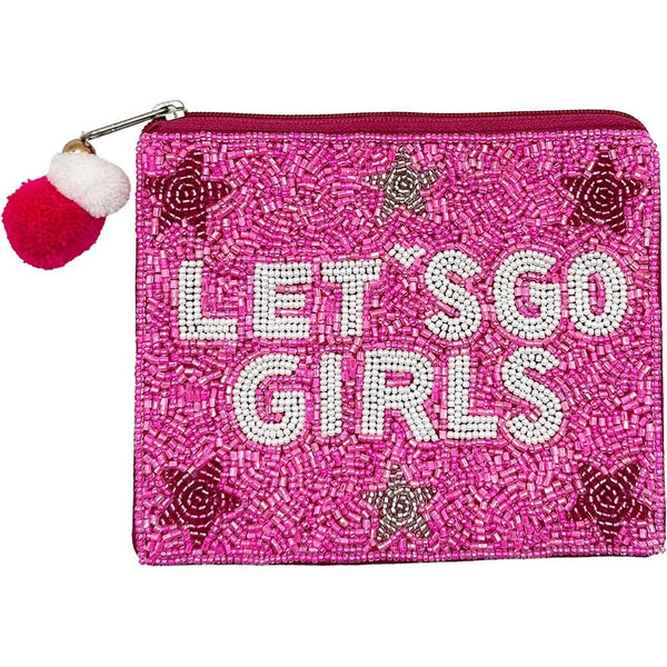 Let's Go Girls Beaded Coin Pouch