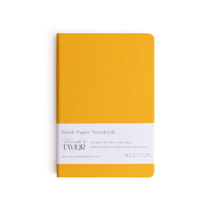 160 Page A5 Blank Journals: 120 GSM Thick Blank Card Stock: Muted melon