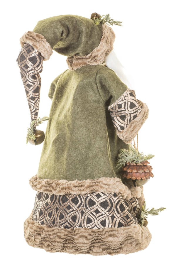 Woodland Noel Santa with Jingle Bells | 24.25″