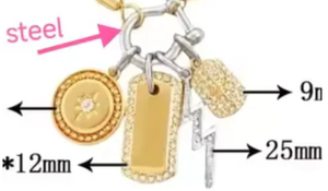 Mini Horse Bit Charm Necklace | Two-Tone Gold