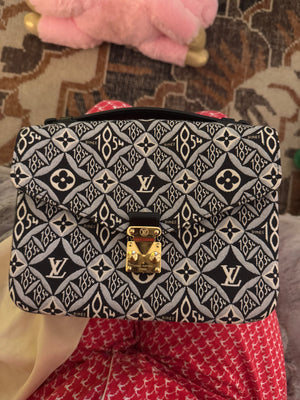 Louis Vuitton limited edition Black Monogram Jacquard Pochette Metis Mm Handbag