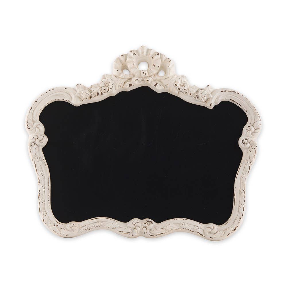 Ornate Vintage Framed Blackboard - Antique White