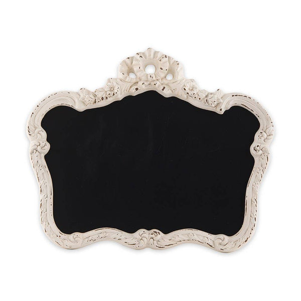 Ornate Vintage Framed Blackboard - Antique White