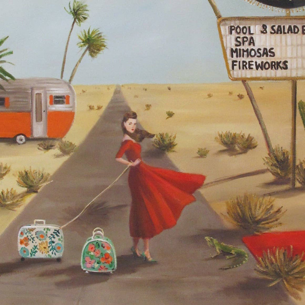 Desert Queen Motel Art Print 8.5"x11" with frame