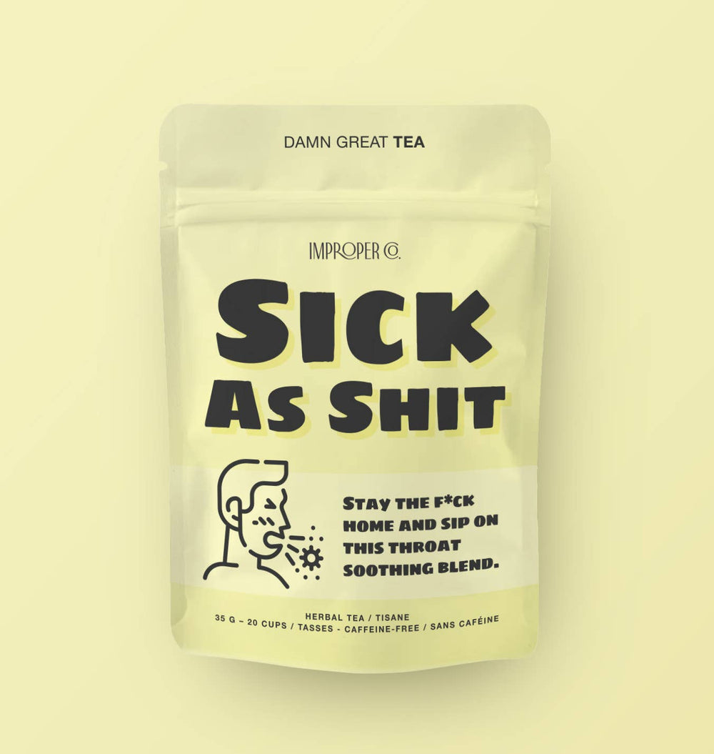 Sick As Shit Herbal tea, 20 Servings, Functional Tea Blend