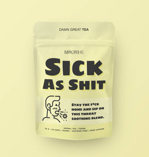 Sick As Shit Herbal tea, 20 Servings, Functional Tea Blend