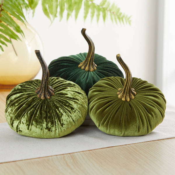 Velvet Pumpkins | Fall Mantel Décor & Thoughtful Gift - Large