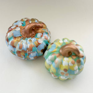 Mint and Gold Abstract Pumpkin|Jessica Reynolds Art