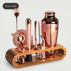 10-Piece Cocktail Bar Tool Set: Black