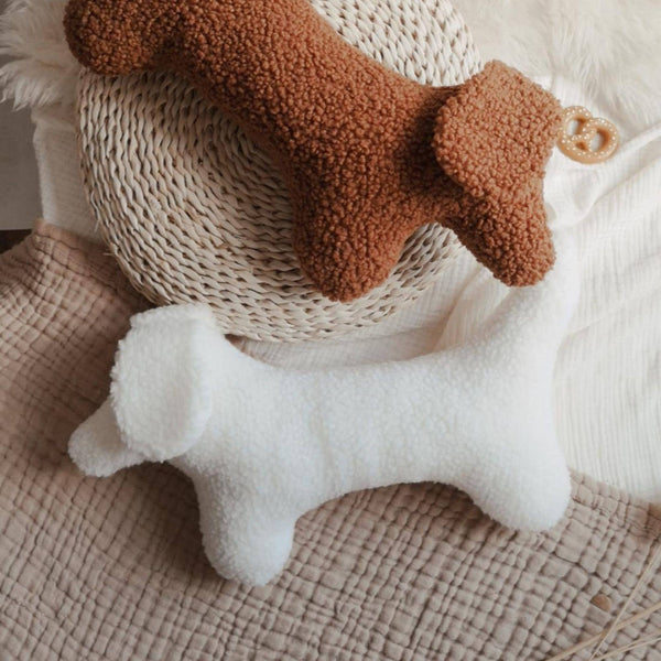 Dachshund Dog Cushion- Dog Plush Throw Pillow: Brown