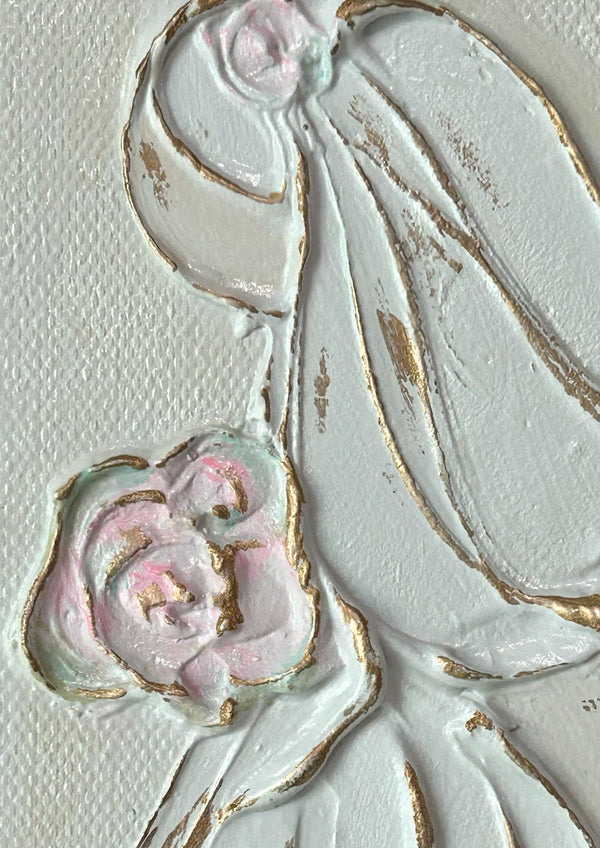 Bride with bouquet   |  wedding  |  bride 4x6 wood block