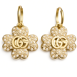 Upcycled Gucci 14K Hoop Earrings