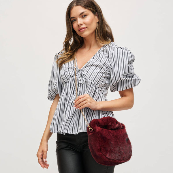 Monica - Faux Fur Crossbody: Leopard