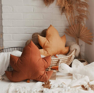 Maple Leaf Pillow | Dark Amber Rust